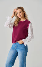 Load image into Gallery viewer, Luella - Stowe Cashmere Blend Tank Top, Blanket Trim