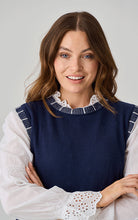 Load image into Gallery viewer, Luella - Stowe Cashmere Blend Tank Top, Blanket Trim