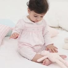 Load image into Gallery viewer, Albetta Amour Handsmocked rose pink jersey babygro