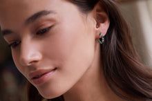 Load image into Gallery viewer, Estella Bartlett - Green Agate Amelia Hoop Earrings