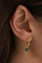 Load image into Gallery viewer, Estella Bartlett - Wellness Malachite Drop Hoops