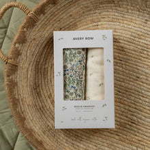 Load image into Gallery viewer, Avery Row Muslin swaddles - set of 2