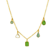 Load image into Gallery viewer, Ashiana - Green Gemstone Charm Necklaces