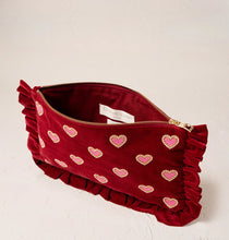 Load image into Gallery viewer, Elizabeth Scarlett - Love Hearts Frill Pouch