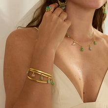 Load image into Gallery viewer, Ashiana - Green Gemstone Charm Necklaces