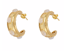 Load image into Gallery viewer, Ashiana- Daphne moonstone hoop