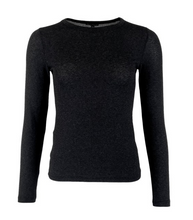Load image into Gallery viewer, Black Colour - Lurex Long Sleeve Top
