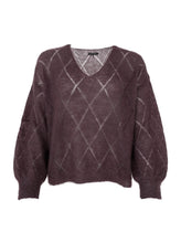 Load image into Gallery viewer, Black Colour Bjoerk Argyle Jumper
