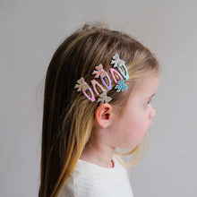 Load image into Gallery viewer, Mimi &amp; Lula sparkle bow mini clic clac clips
