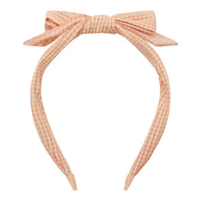 Load image into Gallery viewer, Mimi &amp; Lula Peach Gingham Edie Bow
