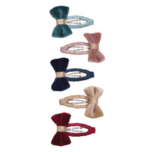 Load image into Gallery viewer, Mimi &amp; Lula - Velvet mini bow clips
