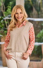 Load image into Gallery viewer, Luella - Maple Cashmere Blend V Neck Tank, Latte

