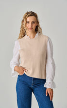 Load image into Gallery viewer, Luella - Amber Round Neck Cotton Tank, Almond
