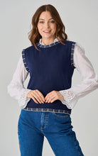 Load image into Gallery viewer, Luella - Stowe Cashmere Blend Tank Top, Blanket Trim
