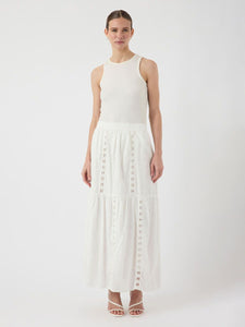 Yas - Yasthia White Midi Skirt