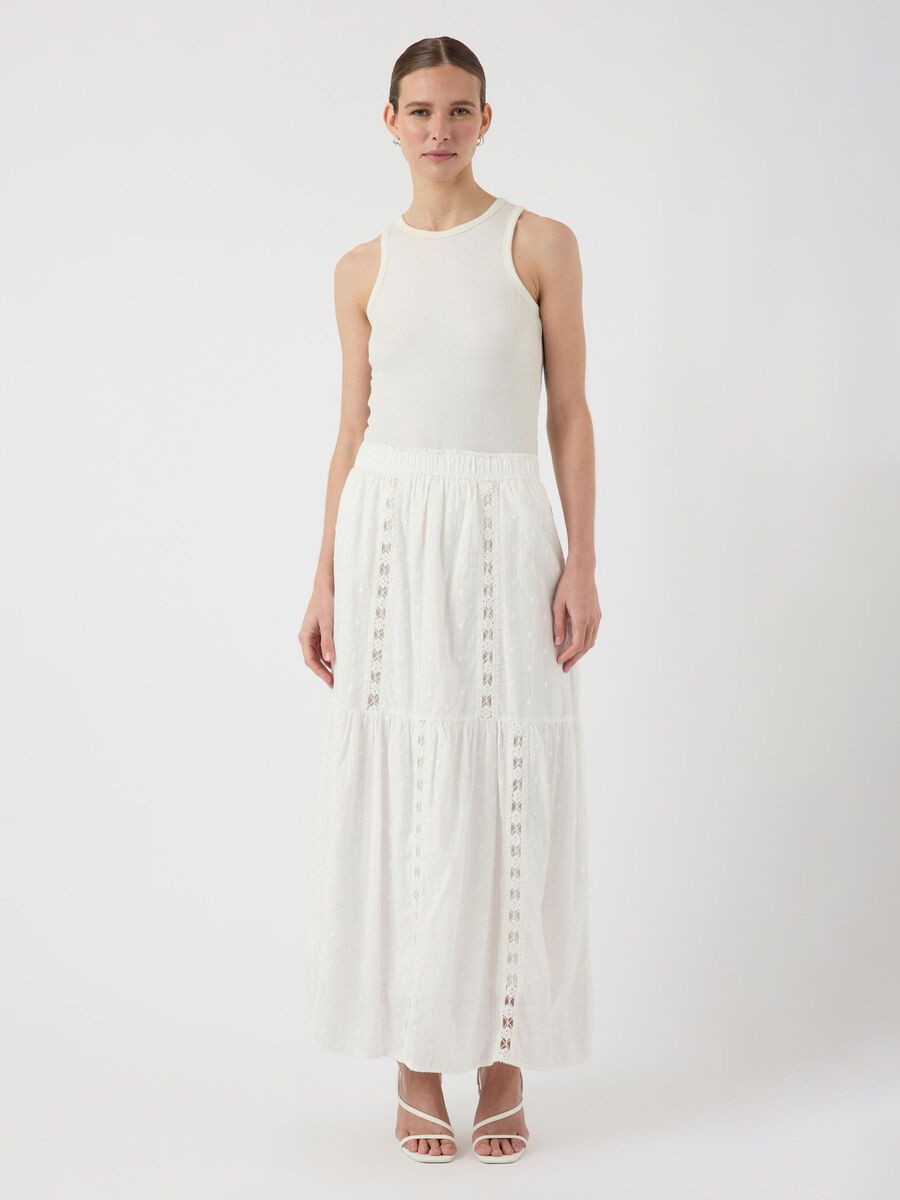 Yas - Yasthia White Midi Skirt