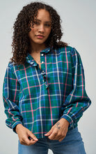 Load image into Gallery viewer, Luella Beauly Green Pink check blouse
