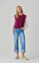 Load image into Gallery viewer, Luella - Stowe Cashmere Blend Tank Top, Blanket Trim
