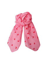 Load image into Gallery viewer, Black Colour Mini Scarf Pink/ Red
