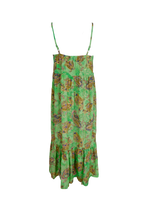 Load image into Gallery viewer, Black Colour- Boho strap dress green
