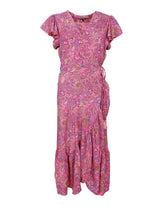 Load image into Gallery viewer, Black Colour Luna Flared Wrap Dress
