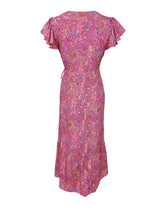 Load image into Gallery viewer, Black Colour Luna Flared Wrap Dress
