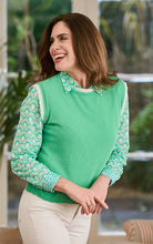Load image into Gallery viewer, Luella - Mimi Cashmere Pointelle Contrast Trim Tank
