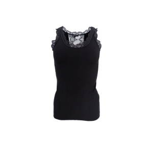 Black Colour Rib vest