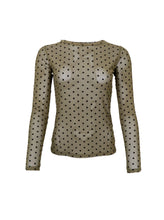 Load image into Gallery viewer, Black Colour Jennie Dotted Mesh Blouse
