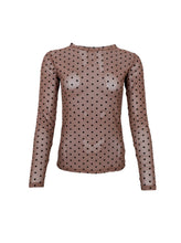 Load image into Gallery viewer, Black Colour Jennie Dotted Mesh Blouse
