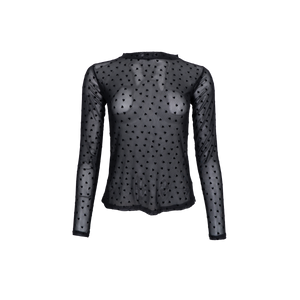Black colour- Heart mesh top