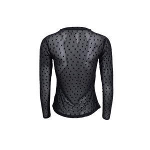 Black colour- Heart mesh top