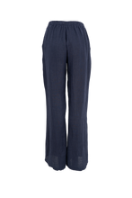 Load image into Gallery viewer, Black Colour- wide linen pant

