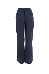 Black Colour- wide linen pant