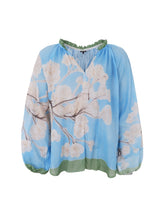 Load image into Gallery viewer, Black Colour Camellia Blouse

