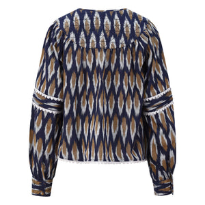 One Collective - Averno Blouse Blue Diamond