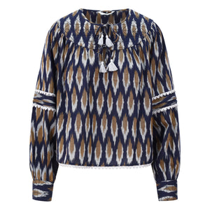 One Collective - Averno Blouse Blue Diamond