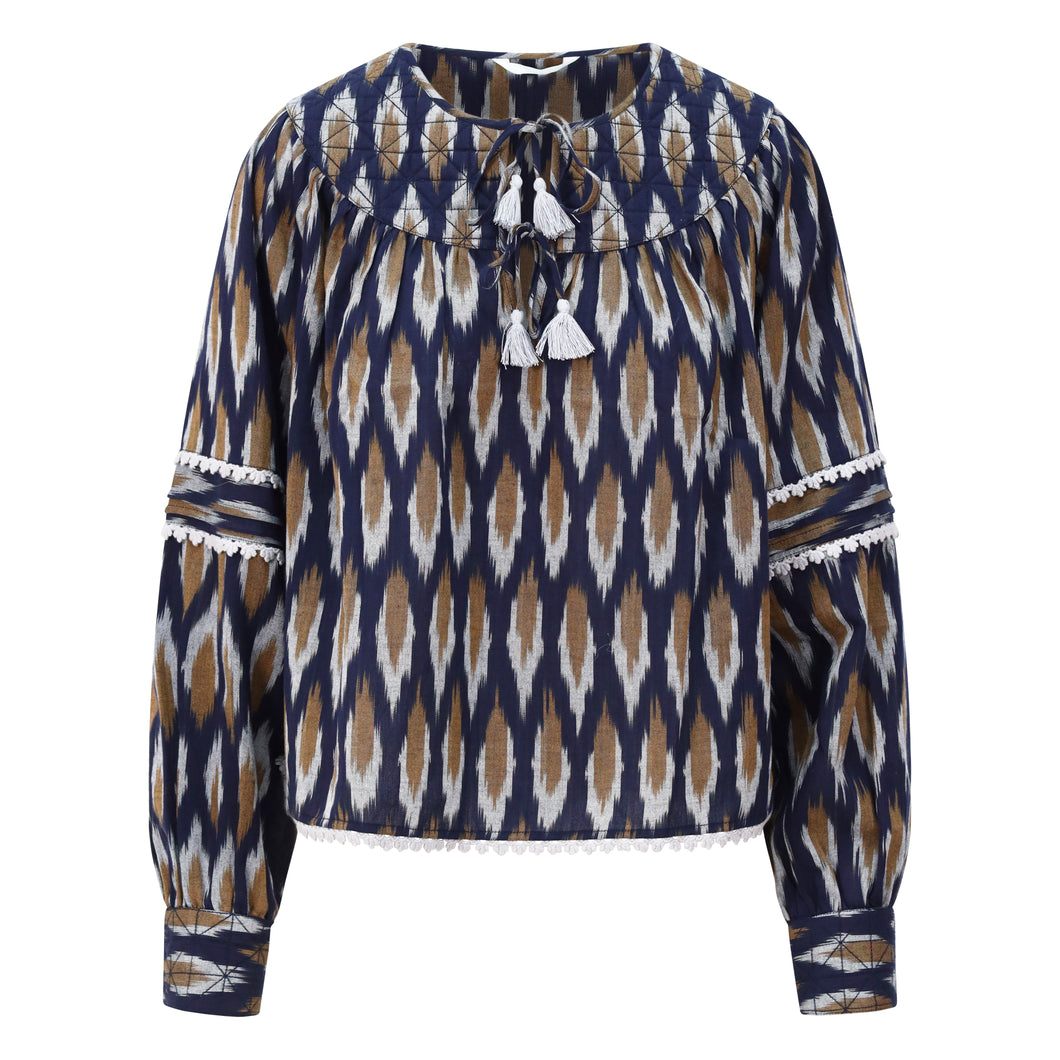 One Collective - Averno Blouse Blue Diamond