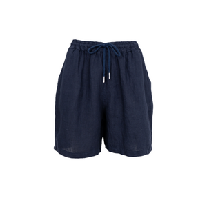 Black colour- Linen shorts