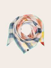 Load image into Gallery viewer, FRAAS Maritime silk scarf with stripes and squares
