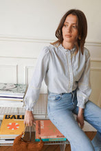 Load image into Gallery viewer, In April stripe ladder stitch blouse
