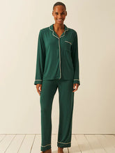 Load image into Gallery viewer, Stripe And Stare Pom Pom Trim Alpine Green
