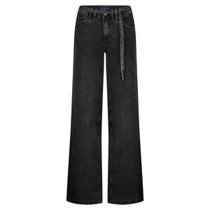 Red Button Claudette Black Denim And Belt High Rise