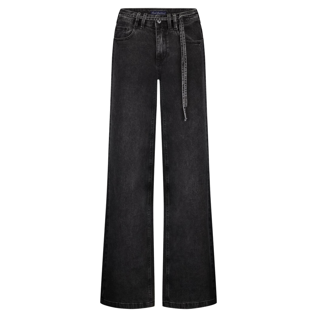 Red Button Claudette Black Denim And Belt High Rise