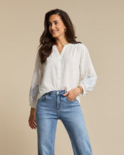 Load image into Gallery viewer, Red Button Embroidered Blouse
