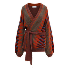 Load image into Gallery viewer, One collective - tie around cardigan SPICE
