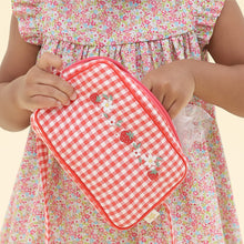 Load image into Gallery viewer, Albetta - Strawberry Embroidered Ginghmam Cross Bag
