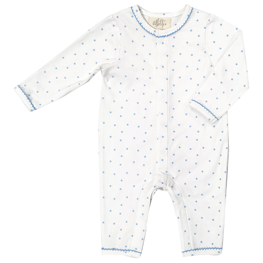 Albetta - Blue Star Front Opening Babygro