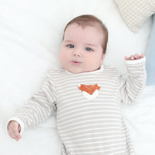 Load image into Gallery viewer, Albetta - Ceochet Fox Striped Baby Grow
