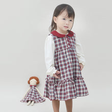 Load image into Gallery viewer, Albetta red and green tartan pinafore dress
